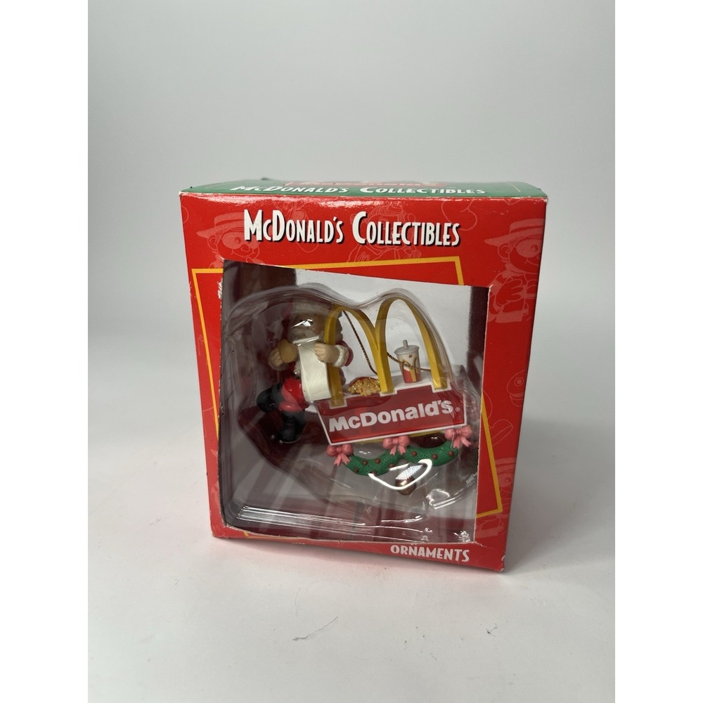 Vtg Mcdonald's Collectibles Christmas Ornament 1996 Santa Claus On The Arches
